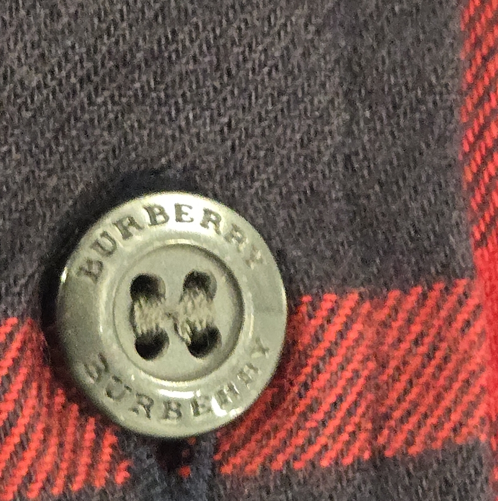 Burberry London Plaid Cotton Shirt Sz Large - Picture 7 of 14